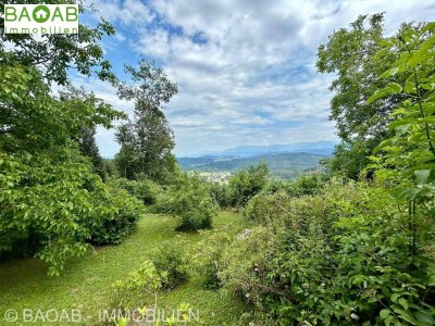 EINMALIGE GELEGENHEIT | WÖRTHERSEE- UND KARAWANKENBLICK | GARTENPARADIES | GARAGE | SONNIGE HANGLAGE