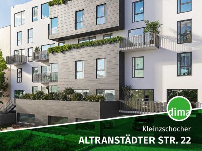 Direkt am Park mit Blick ins Grüne: DG-Maisonette-Whg. mit Süd-Terrasse, HWR, Aufzug u.v.m.