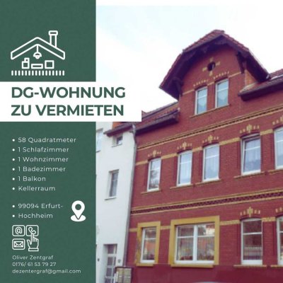 Charmante Dachgeschosswohnung mit Balkon in Erfurt-Hochheim - Ideal für Singles oder Paare