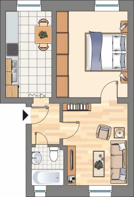 Demnächst frei! 2-Zimmer-Wohnung in Bochum Riemke