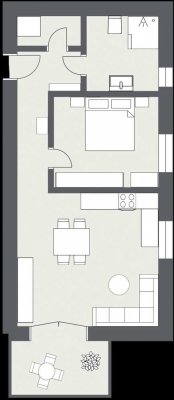 Ihr Traumzuhause in Straubing – Exklusive 2-Zimmer-Neubauwohnung Küche Garten zentrale Toplage