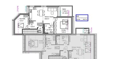 2 ZKB Neubauwohnung im Dachgeschoss A03