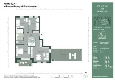 Geschmackvolle 4-Raum-Wohnung mit Terrasse und EBK in Hamburg Stellingen