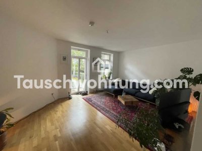 Tauschwohnung: EG-Wohnung mit Balkon zum Garten in Schleußig