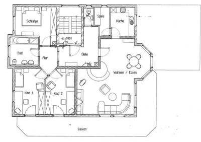 Schöne und modernisierte 4-Raum-Wohnung mit Balkon in Pfullingen