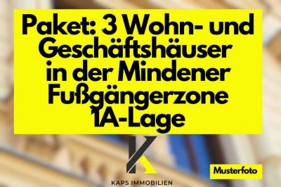 Paket: 3 Wohn-/Geschäftshäuser in der Mindener Fußgängerzone