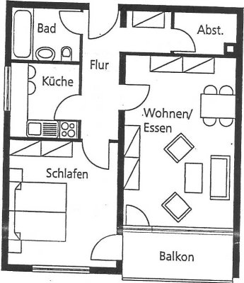 2-Raum-Wohnung mit Balkon in Heilbronn