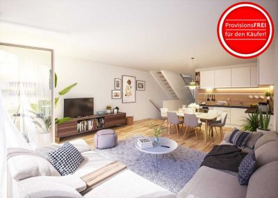 Erstbezug: Maisonette mit Privatgarten in famiienfreundlichem Quartier