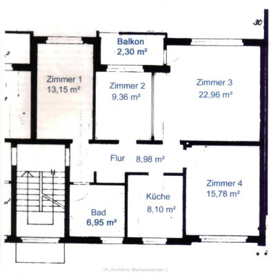 Stilvolle 4-Zimmer-Hochparterre-Wohnung mit Balkon in Geismar