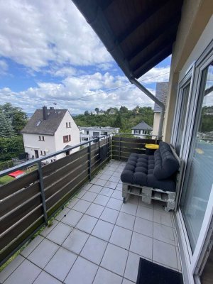 Möbliertes 1,5 ZKB Apartment mit Balkon und Blick auf Koblenz