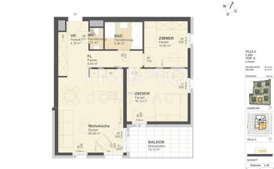 KREMSER WOHNDOMIZIL3Zi- 74qm- Balkonwohnung, 1.Reihe, Lift, Tiefgarage, in beliebter Grünruhelage