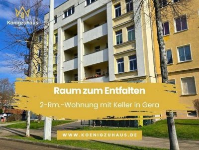 Raum zum Entfalten: 2-Rm.-Wohnung mit Keller in Gera