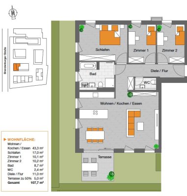 Großzügige 4-Zimmer Wohnung mit eigenem Garten