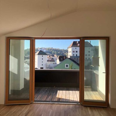 Stilvolle 2-Raum-Loft-Wohnung über den Dächern von Passau