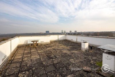 Mainz Lerchenberg: Einraumwohnung mit Dachterrasse, Aufzug und PKW-Stellplatz