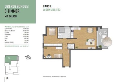 BAUSTELLENBERATUNG 25.01.2025 13 - 14:30 Uhr – 3-Zi-Wohnung mit sonnigem Balkon in Süd-Ausrichtung