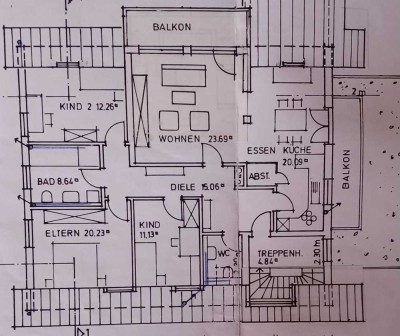 4-Zimmer-DG-Wohnung mit Balkon in Fuchsstadt