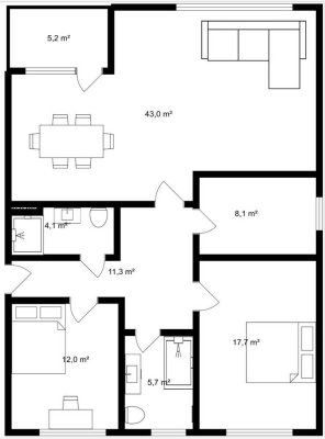 Moderne Eigentumswohnung in Essen Bergerhausen - provisionsfrei - modern und stilvoll saniert