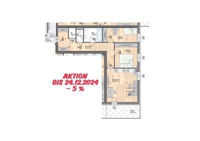 Sparsam wohnen durch Wärmepumpe und Photovoltaikanlage - 3 Zimmer 1.DG mit Balkon - provisionsfrei - ziegelmassivbau - Lift