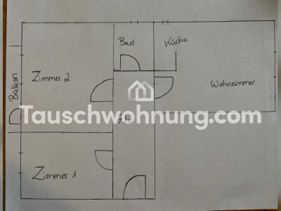 Tauschwohnung: 2,5 Zimmer Wohnung gegen 3 Zimmer Wohnung oder größer