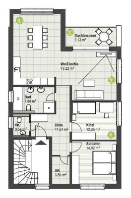 Exklusive 3-Zimmer-Wohnung in zentraler Lage mit Balkon in Sandhausen