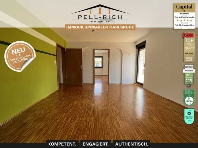 Sonnenzauber: Lichtdurchflutete 3-Zi. Wohnung mit Dachterrasse und Garage im Karlsruher Stadtteil Ne