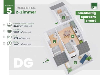 Perfekt für Singles - Ideal für Investoren: Energieeffizienz trifft Rendite (Wohnung 5)