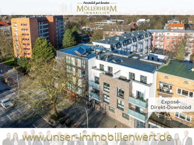 Ihr neues Zuhause mit Dachterrasse und Parkblick- 2 Zimmer Neubauwohnung in Hamburg - Eilbek