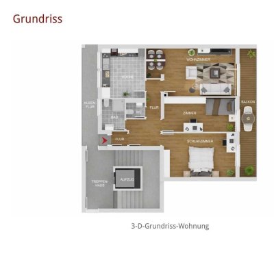 Geschmackvolle, modernisierte 3-Zimmer-Wohnung mit gehobener Innenausstattung mit EBK in Nürnberg