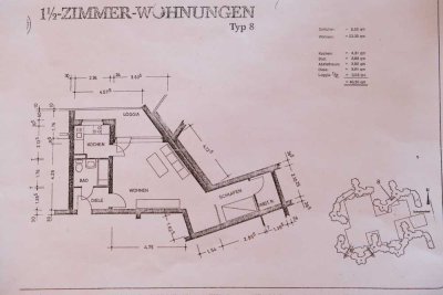 Direkt vom Eigentümer, Prov.frei 1,5-Zimmer-Wohnung mit Balkon und Einbauküche in Hannover