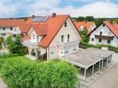 Schöne Maisonette-Wohnung in Mitterscheyern mit zwei Balkonen, Garten und zwei Carportplätzen