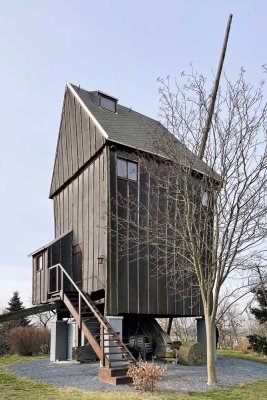 historische Bockwindmühle-eine Rarität als Feriendomizil