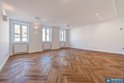 BALKONWOHNUNG im 4. Obergeschoß! Hochwertig sanierter 4-Zimmer-Stilaltbau