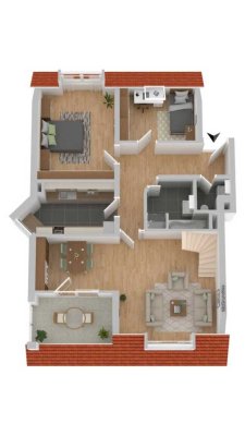 Schöne 5-Zimmer Maisonette Wohnung leer in bevorzugter Lage auf den Reutenen WE24