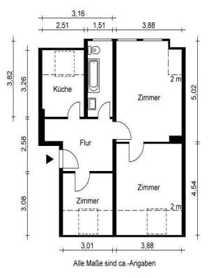 3-Zimmer-Dachgeschosswohnung in Duisburg