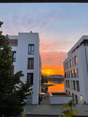 Großzügige 4-Zimmer-Maisonette-Wohnung mit Seeblick und eigenem Garten direkt am Phoenix-See