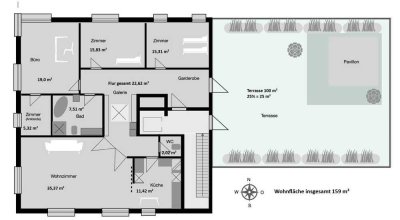 Stilvolle 4-Zimmer-DG-Wohnung mit Terrasse und Einbauküche in Starnberg