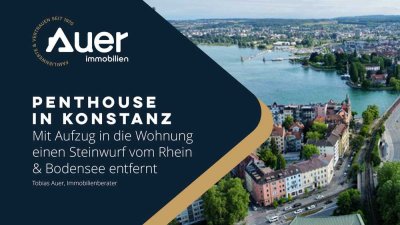 Konstanz - Penthouse mit Aufzug in die Wohnung einen Steinwurf vom Rhein & Bodensee entfernt