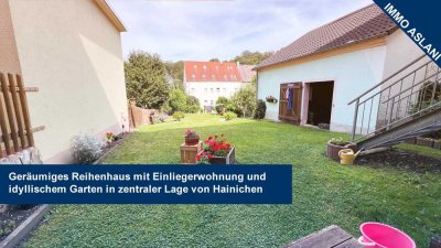 Reihenhaus mit Einliegerwohnung und großem Garten in zentraler Lage von Hainichen