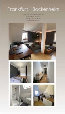 Geschmackvolle 2-Zimmer-DG-Wohnung in Frankfurt am Main