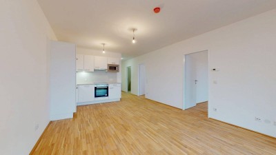 Neubauprojekt Leithastraße - Moderne 3-Zimmer-Wohnung mit großer Freifläche | 360° Tour