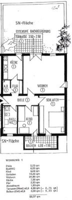 80m² 3-Raum-Wohnung