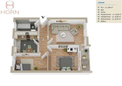 3-Zi. Citywohnung in zentraler Lage zwischen Stadt und Naherholung in FfM-Ginnheim!