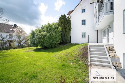 Schicke Gartenwohnung!
Großzügige 3-Zimmer-Wohnung mit riesigem Süd-Garten und Hobbyraum-Apartment