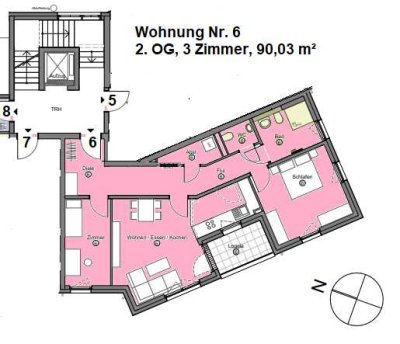 schöne 3-Zimmerwohnung mit Loggia zum Entspannen