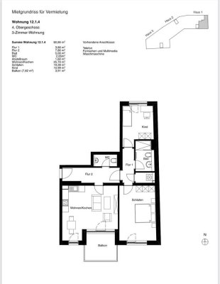 Suchen Nachmieter für 3 Zimmerwohnung Neubau Zweitbezug