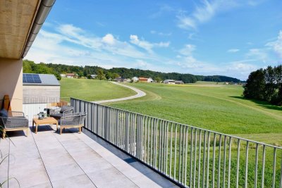 Luxuriöses Penthaus mit großer Dachterrasse, unverbaubare Aussicht, Ruhelage, Eggelsberg (provisionsfrei)