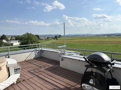 Nahe Korneuburg! Sonnige 4-Zimmer-Dachgeschoss-Wohnung mit Panorama-Terrasse und Stellplatz