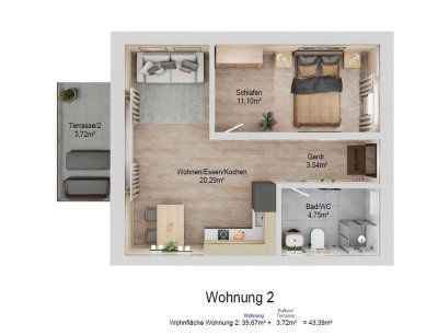 **RESERVIERT** 2-ZKB im Erdgeschoss mit Westterrasse // barrierefrei