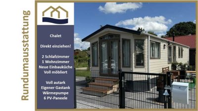 *Ihr Ferienhaus an der Nordsee* Neu gebautes Chalet auf schönem Grundstück am Deich des Jadebusens